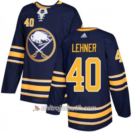 Män Ishockey Buffalo Sabres Tröja Robin Lehner 40 Adidas 2017-2018 Marinblå Authentic